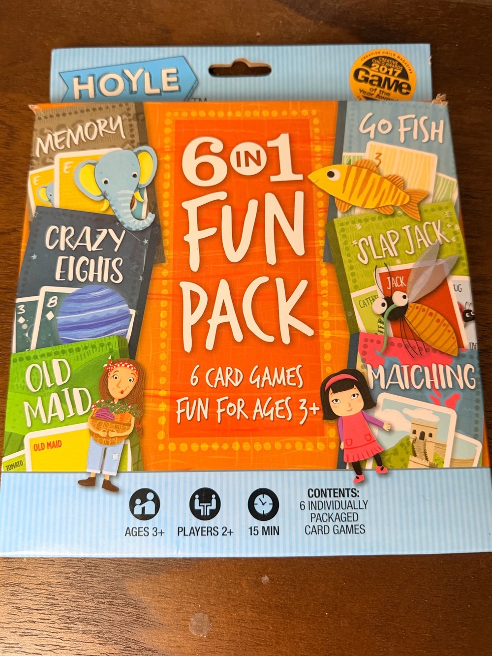 Hoyle 6-in-1 Fun Pack Card Game Set Fun for Ages 3+